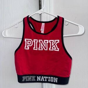 Pink Sports Bra, Crop Top
